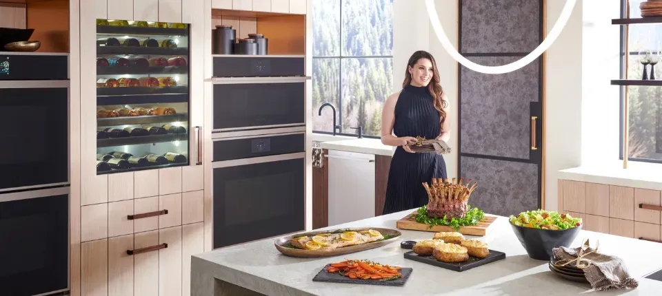 kitchen with luxury appliances